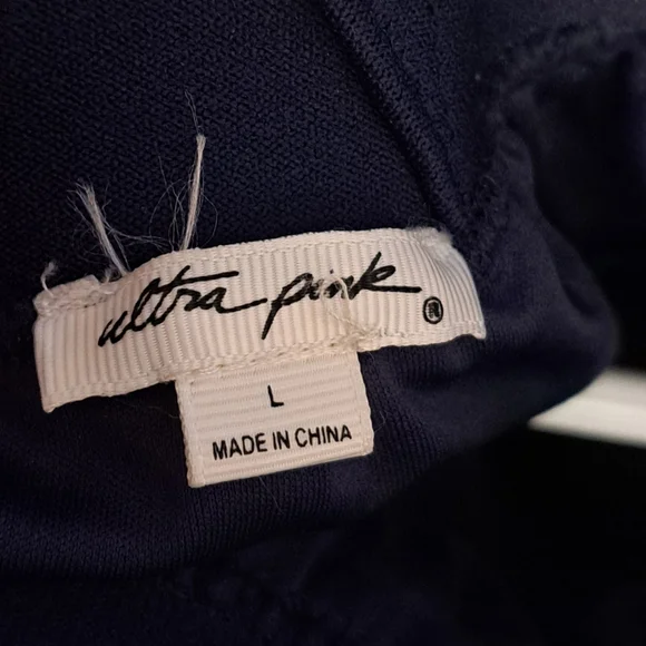 Ultra Pink Navy Lace A-Line Skirt - Picture 3 of 4